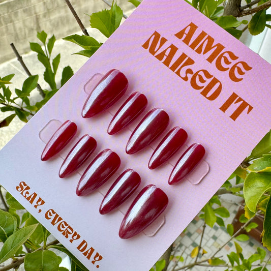 Press on Nails | Cherry Chrome